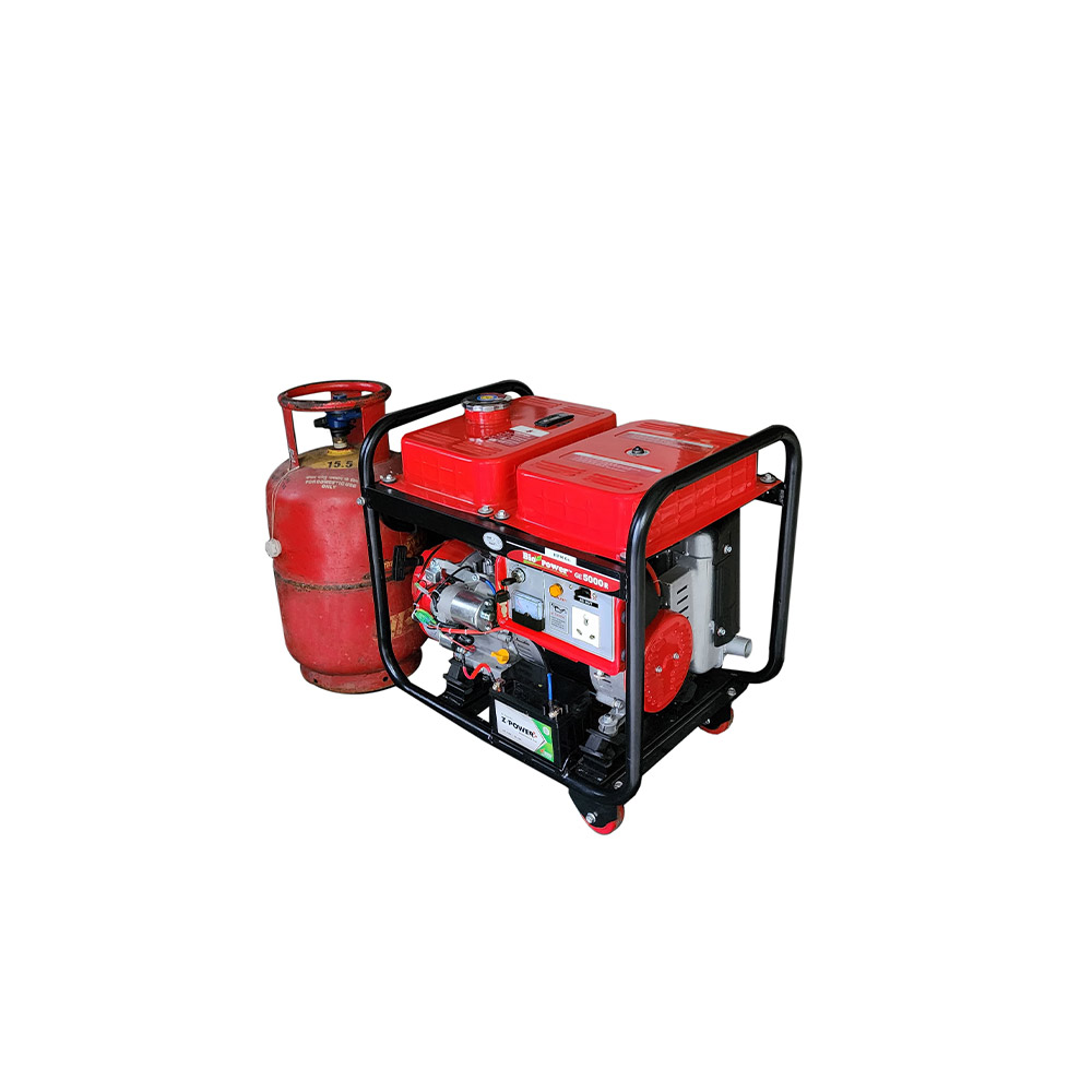 5 KVA LPG Generator , Petrol & LPG RUN, Model GE-5000R-LPG